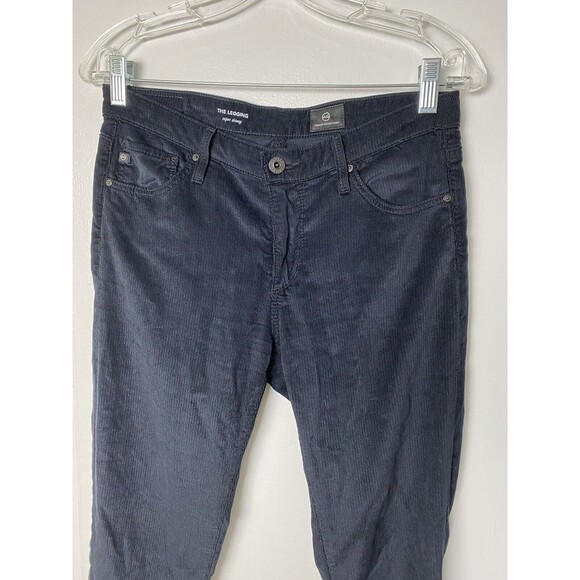 AG Adriano Goldschmied Women's Corduroy Pants Black Size 27R Super Skinny Ankle - Picture 15 of 16